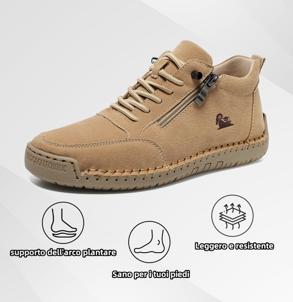 Scarpe ortopediche unisex DEVENP | Pelle di vitello impermeabile e antiscivolo di alta qualità | Design ergonomico per alleviare il fastidio a schiena, articolazioni e piedi | Sconto del 50% per un periodo limitato, fino a esaurimento scorte