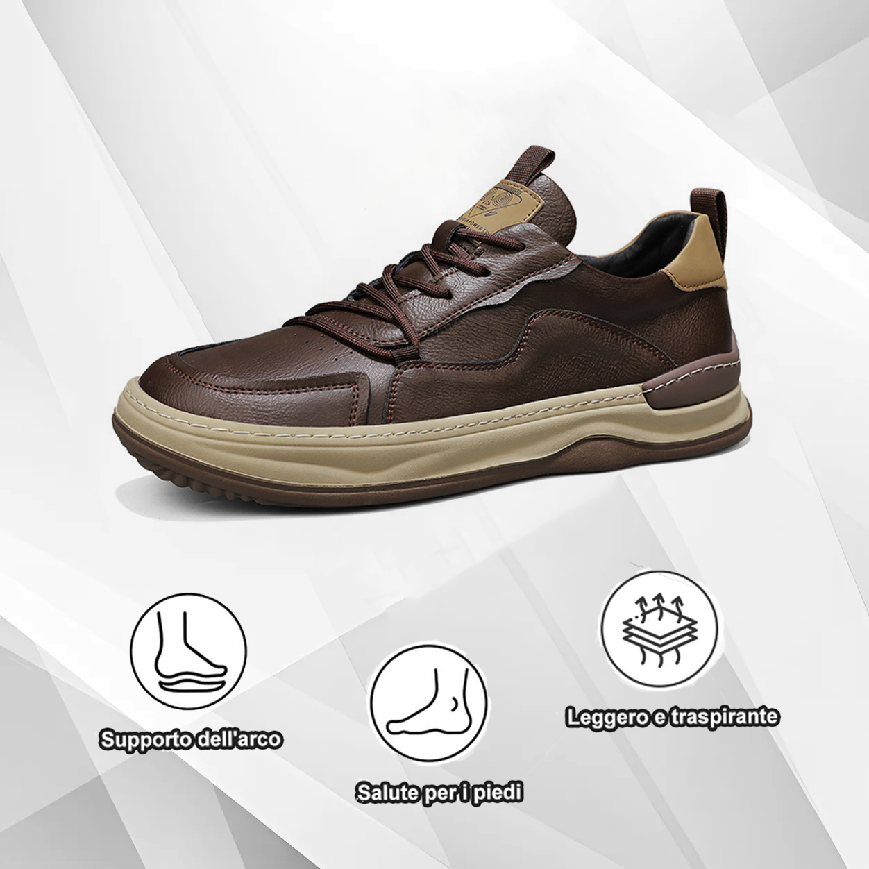 Scarpe ortopediche DEVENP | Pelle di vitello a doppio strato impermeabile e antiscivolo di alta qualità | Design ergonomico per alleviare il disagio a schiena, articolazioni e piedi | Sconto del 50% per un periodo limitato, fino a esaurimento scorte