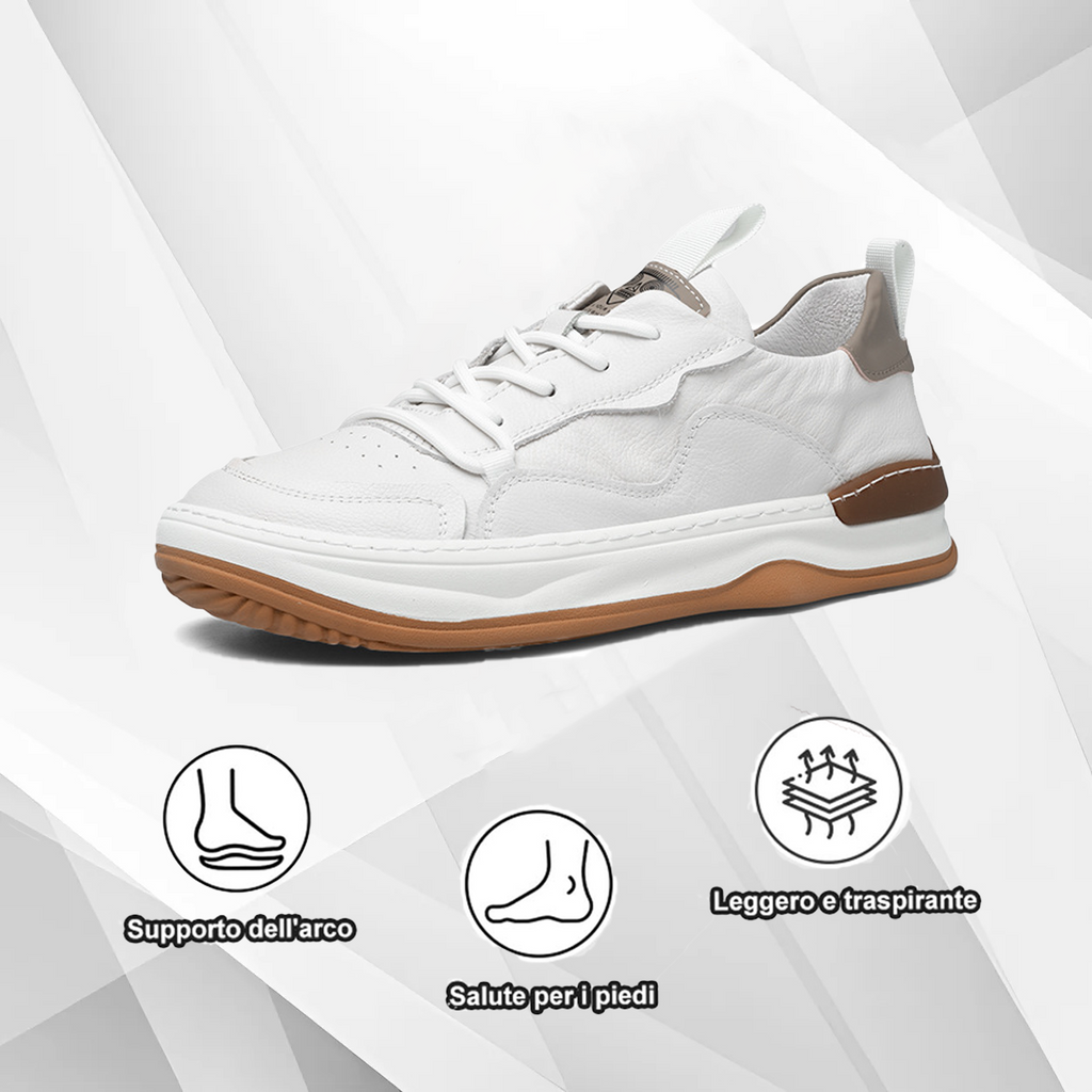 Scarpe ortopediche DEVENP | Pelle di vitello a doppio strato impermeabile e antiscivolo di alta qualità | Design ergonomico per alleviare il disagio a schiena, articolazioni e piedi | Sconto del 50% per un periodo limitato, fino a esaurimento scorte