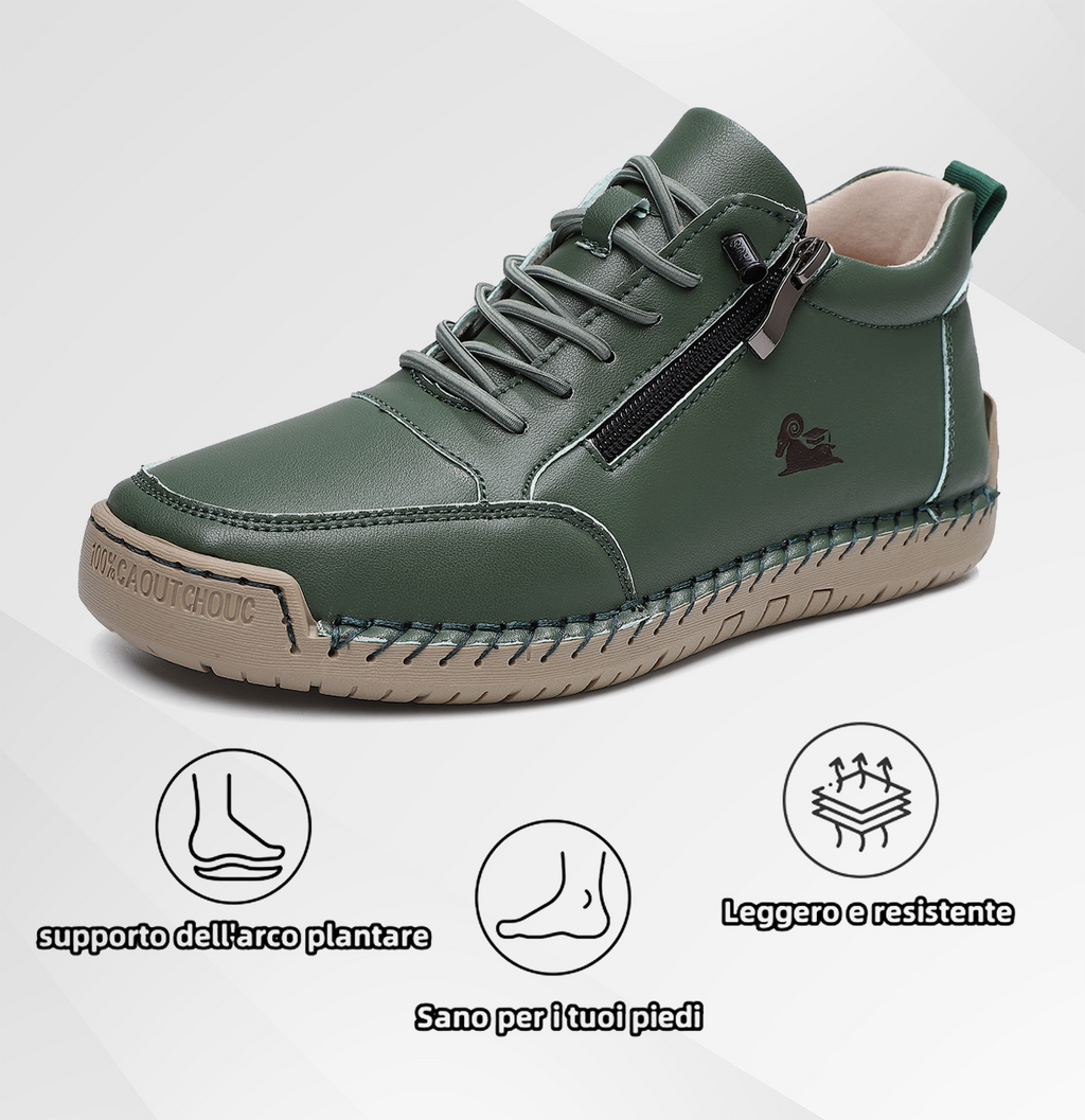 Scarpe ortopediche unisex DEVENP | Pelle di vitello impermeabile e antiscivolo di alta qualità | Design ergonomico per alleviare il fastidio a schiena, articolazioni e piedi | Sconto del 50% per un periodo limitato, fino a esaurimento scorte