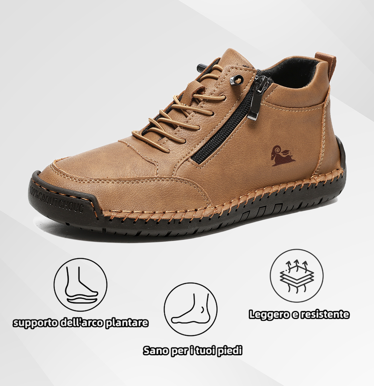 Scarpe ortopediche unisex DEVENP | Pelle di vitello impermeabile e antiscivolo di alta qualità | Design ergonomico per alleviare il fastidio a schiena, articolazioni e piedi | Sconto del 50% per un periodo limitato, fino a esaurimento scorte