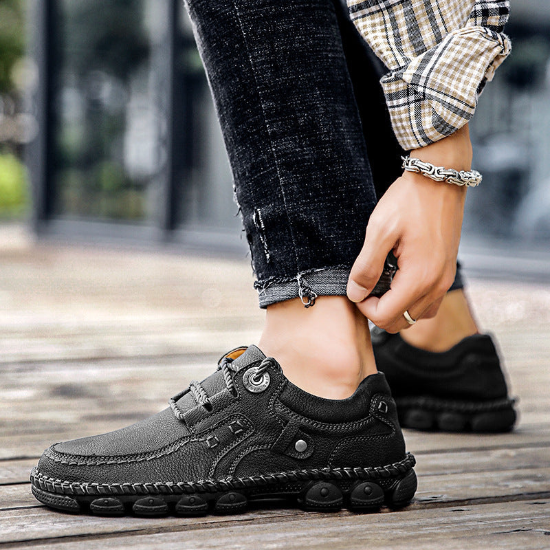 Scarpe ortopediche da uomo DEVENP | Scarpe comode in pelle di vitello cucite a mano | Design ergonomico per alleviare il dolore alla schiena, alle articolazioni e ai piedi | Sconto del 50% per un periodo limitato, fino a esaurimento scorte