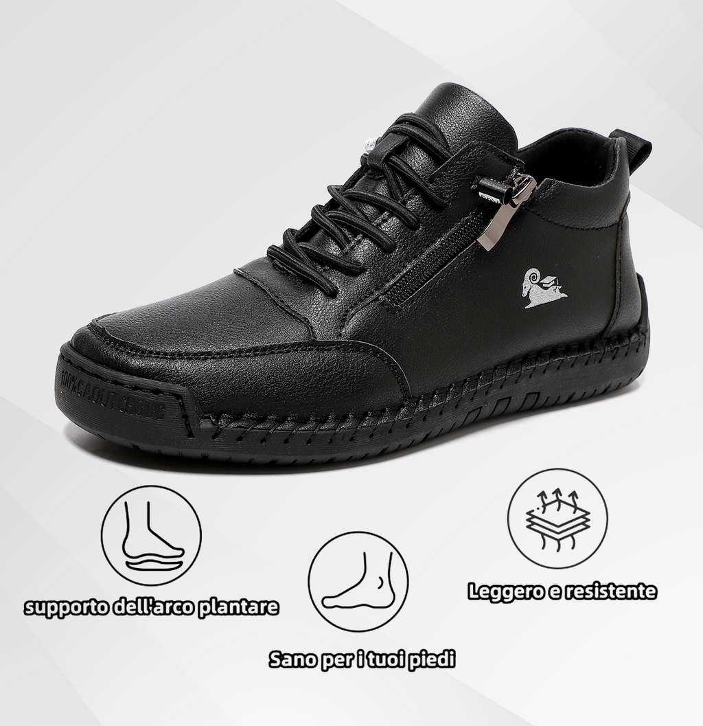 Scarpe ortopediche unisex DEVENP | Pelle di vitello impermeabile e antiscivolo di alta qualità | Design ergonomico per alleviare il fastidio a schiena, articolazioni e piedi | Sconto del 50% per un periodo limitato, fino a esaurimento scorte