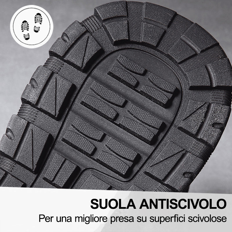 Scarpe ortopediche da uomo DEVENP | Scarpe in pelle di vitello impermeabili e antiscivolo | Design ergonomico per alleviare il dolore alla schiena, alle articolazioni e ai piedi | Sconto del 50% per un periodo limitato, fino a esaurimento scorte