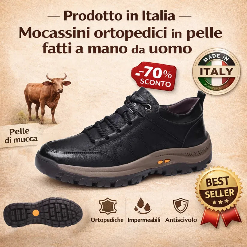 Scarpe ortopediche unisex DEVENP | Tacchi alti in morbida e comoda pelle di vitello | Design ergonomico per alleviare il dolore alla schiena, alle articolazioni e ai piedi | Sconto del 50% per un periodo limitato, fino a esaurimento scorte