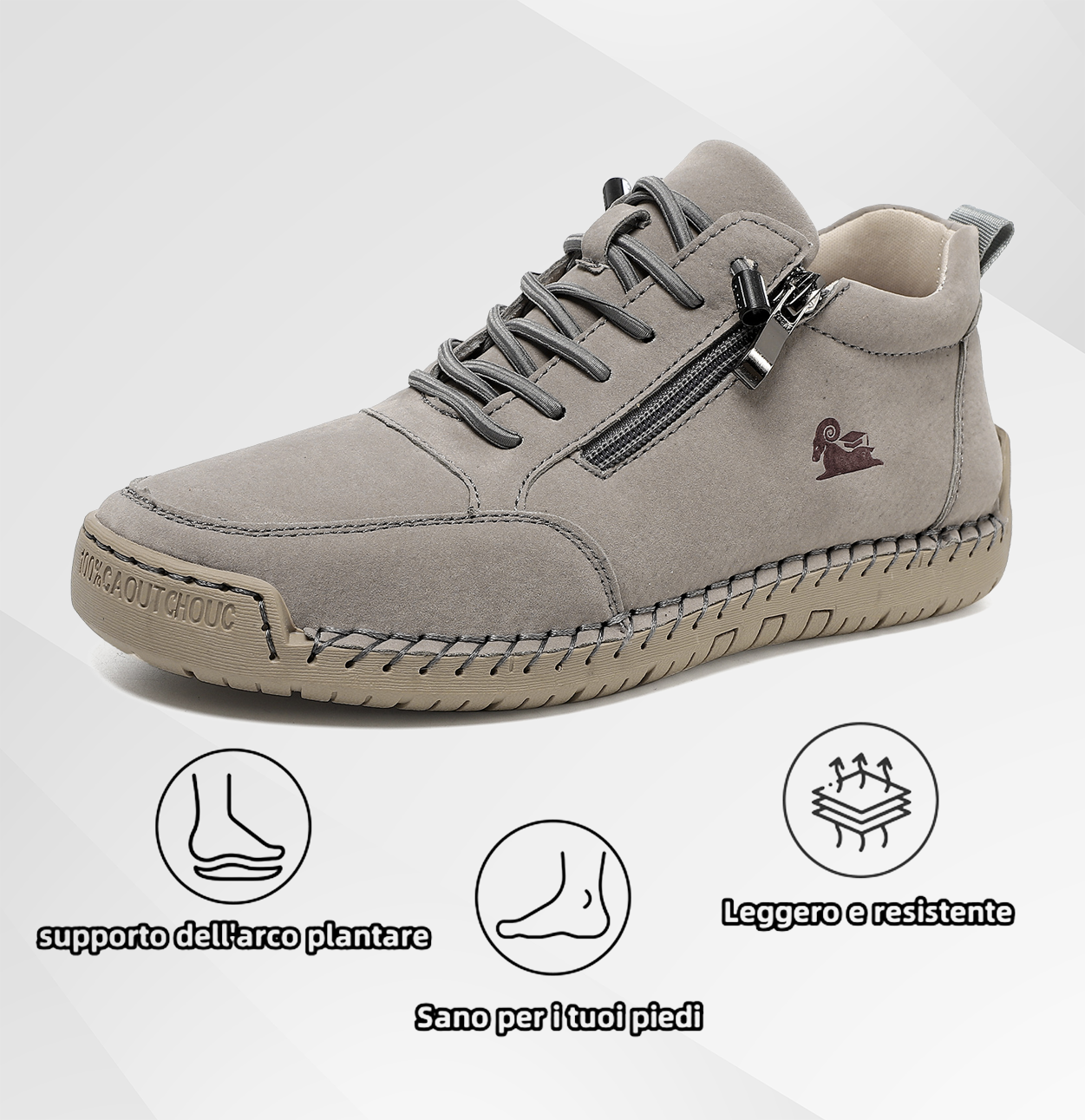 Scarpe ortopediche unisex DEVENP | Pelle di vitello impermeabile e antiscivolo di alta qualità | Design ergonomico per alleviare il fastidio a schiena, articolazioni e piedi | Sconto del 50% per un periodo limitato, fino a esaurimento scorte