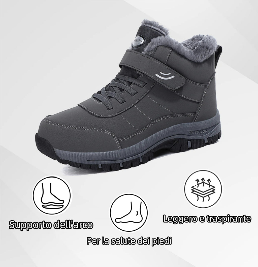 Scarpe invernali in pelle scamosciata ortopedica DEVENP | Scarpe calde e di sicurezza con fodera in lana | Design ergonomico per alleviare il dolore a schiena, piedi e dolori | 🔥Sconto del 50% a tempo limitato, fino a esaurimento scorte