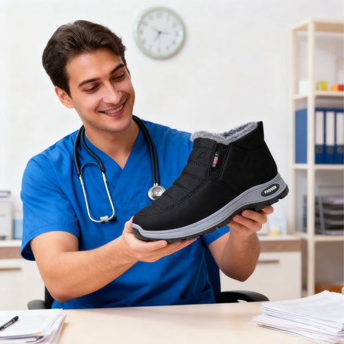 Devenp - Scarpa ortopedica invernale ergonomica per dolori a piedi, ginocchia e schiena - Unisex