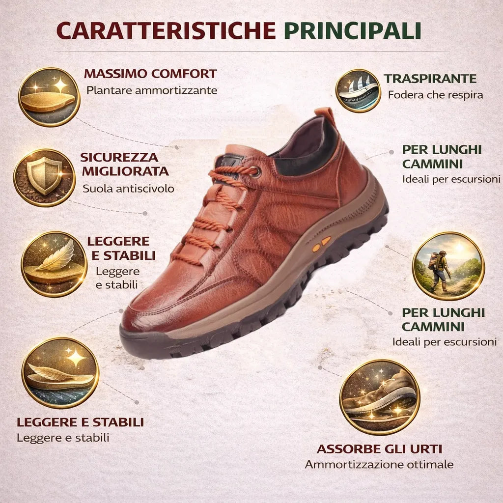 Scarpe ortopediche unisex DEVENP | Tacchi alti in morbida e comoda pelle di vitello | Design ergonomico per alleviare il dolore alla schiena, alle articolazioni e ai piedi | Sconto del 50% per un periodo limitato, fino a esaurimento scorte