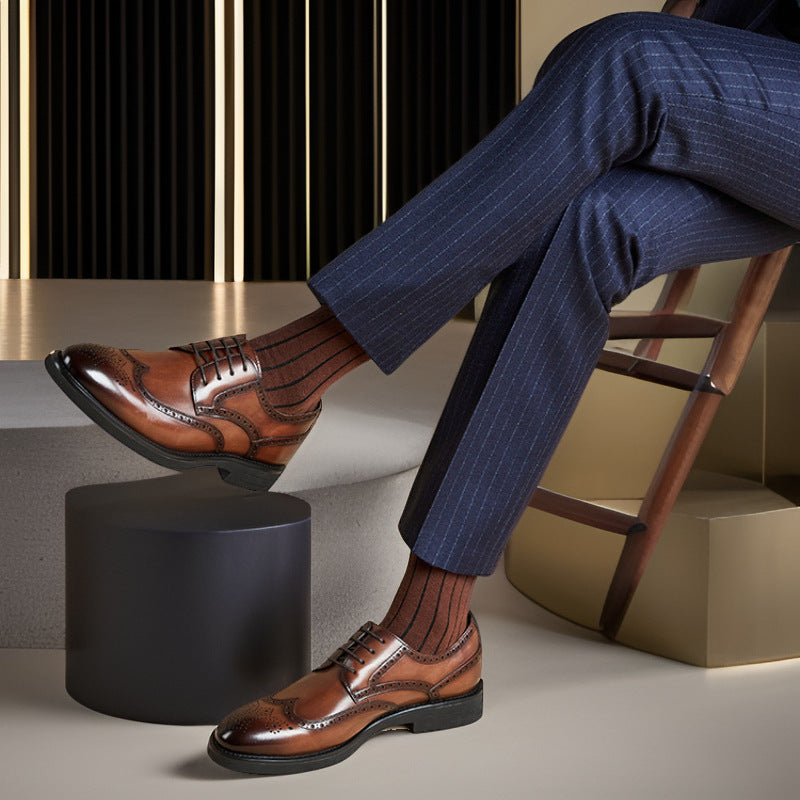 Scarpe ortopediche da uomo DEVENP | Scarpe in vera pelle comode e di alta qualità | Design ergonomico per alleviare il disagio alla schiena, alle articolazioni e ai piedi | Sconto del 50% per un periodo limitato, fino a esaurimento scorte