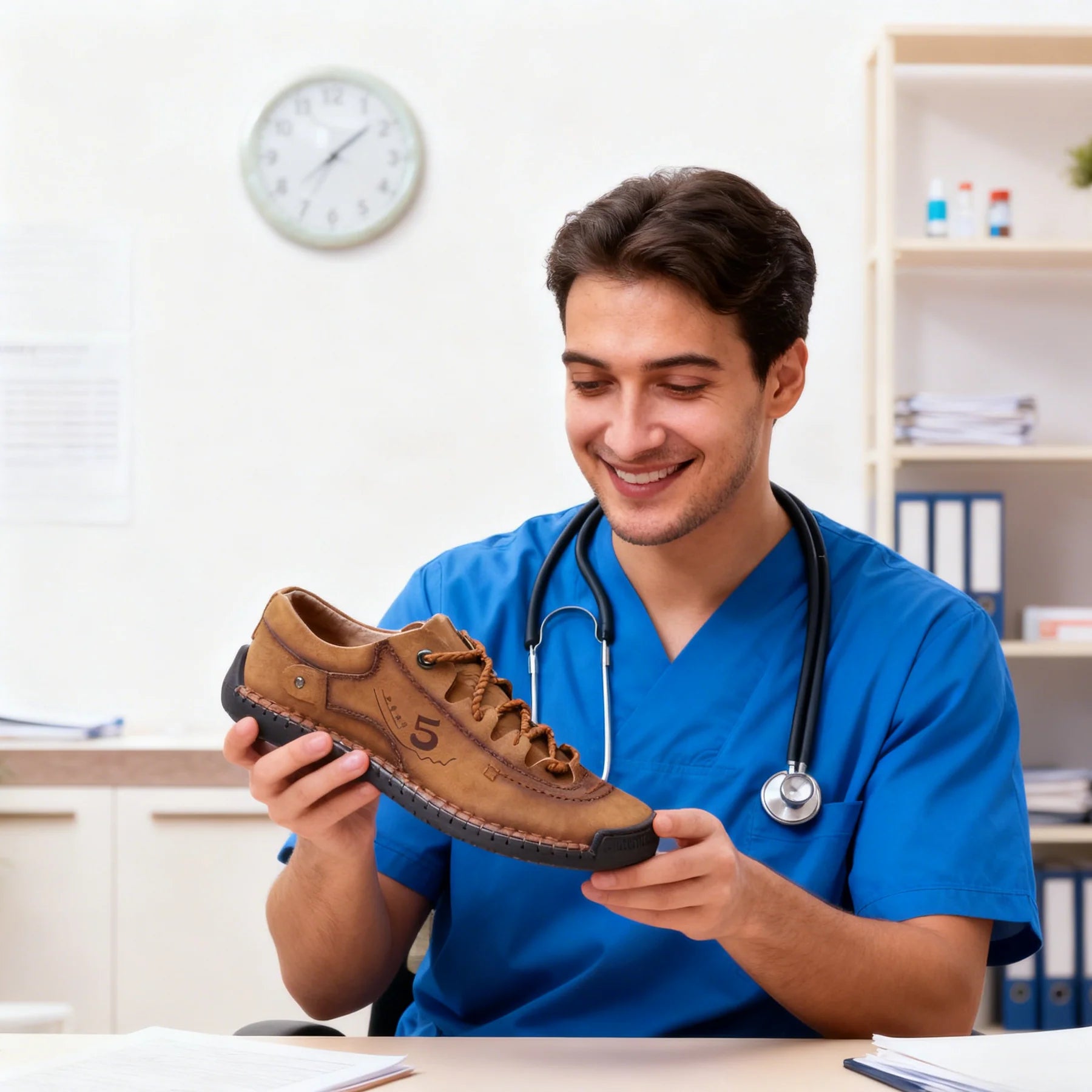 Scarpe ortopediche unisex DEVENP | Scarpe casual in vera pelle cucite a mano | Progettate ergonomicamente per alleviare il dolore alla schiena, alle articolazioni e ai piedi | Sconto del 50% per un periodo limitato, fino a esaurimento scorte