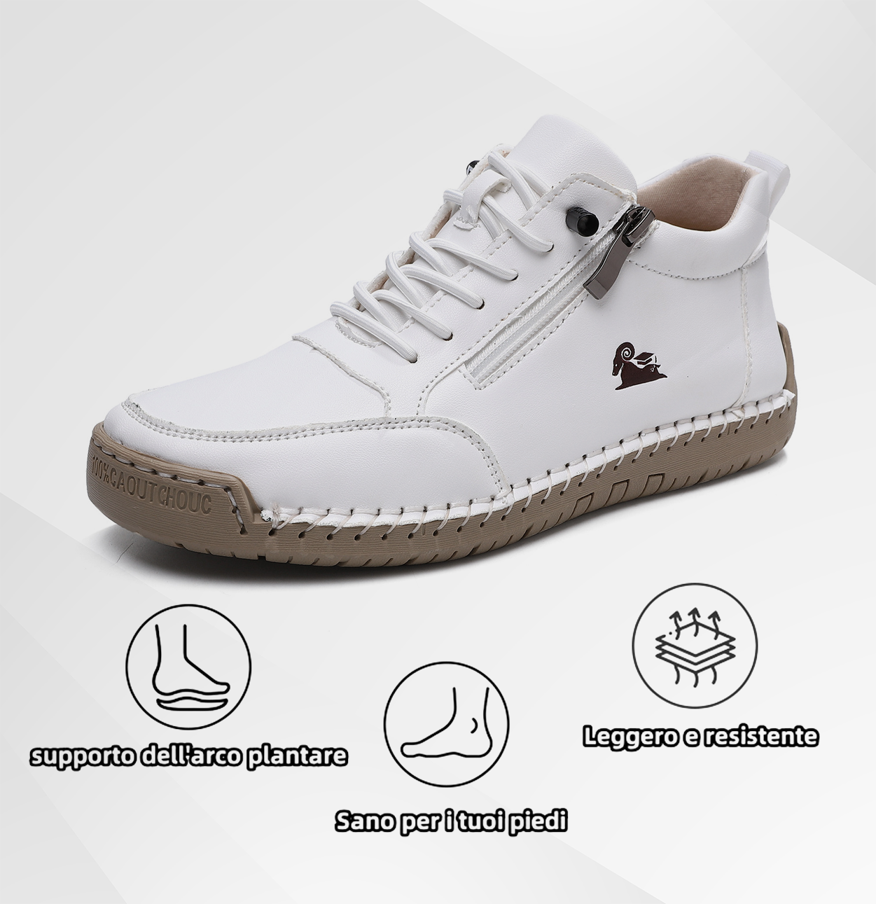 Scarpe ortopediche unisex DEVENP | Pelle di vitello impermeabile e antiscivolo di alta qualità | Design ergonomico per alleviare il fastidio a schiena, articolazioni e piedi | Sconto del 50% per un periodo limitato, fino a esaurimento scorte