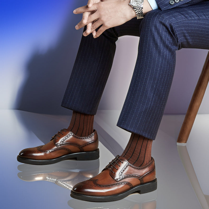 Scarpe ortopediche da uomo DEVENP | Scarpe in vera pelle comode e di alta qualità | Design ergonomico per alleviare il disagio alla schiena, alle articolazioni e ai piedi | Sconto del 50% per un periodo limitato, fino a esaurimento scorte