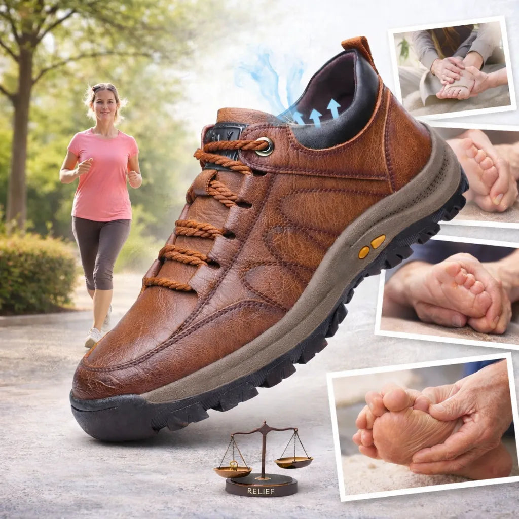 Scarpe ortopediche unisex DEVENP | Tacchi alti in morbida e comoda pelle di vitello | Design ergonomico per alleviare il dolore alla schiena, alle articolazioni e ai piedi | Sconto del 50% per un periodo limitato, fino a esaurimento scorte