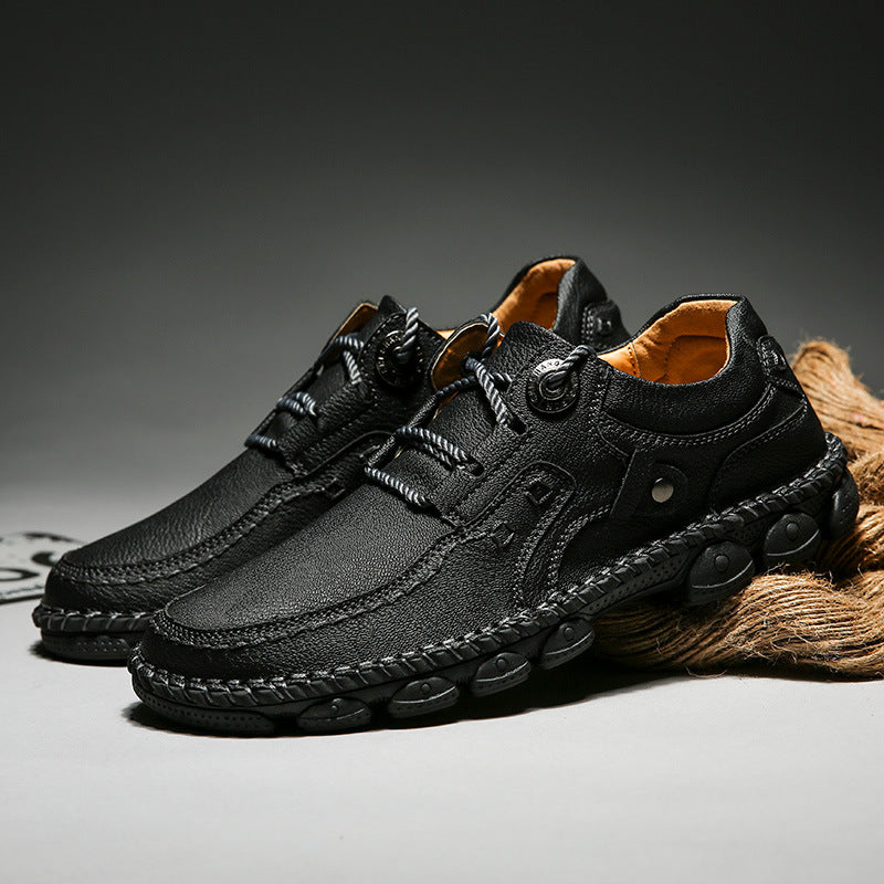 Scarpe ortopediche da uomo DEVENP | Scarpe comode in pelle di vitello cucite a mano | Design ergonomico per alleviare il dolore alla schiena, alle articolazioni e ai piedi | Sconto del 50% per un periodo limitato, fino a esaurimento scorte