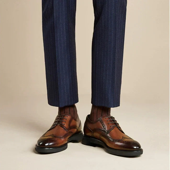 Scarpe ortopediche da uomo DEVENP | Scarpe in vera pelle comode e di alta qualità | Design ergonomico per alleviare il disagio alla schiena, alle articolazioni e ai piedi | Sconto del 50% per un periodo limitato, fino a esaurimento scorte