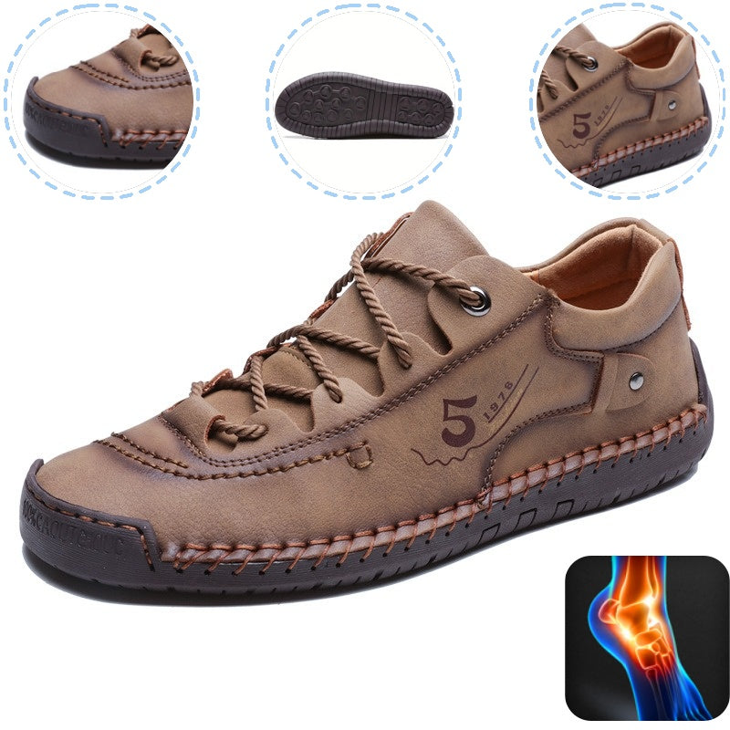 Scarpe ortopediche unisex DEVENP | Scarpe casual in vera pelle cucite a mano | Progettate ergonomicamente per alleviare il dolore alla schiena, alle articolazioni e ai piedi | Sconto del 50% per un periodo limitato, fino a esaurimento scorte