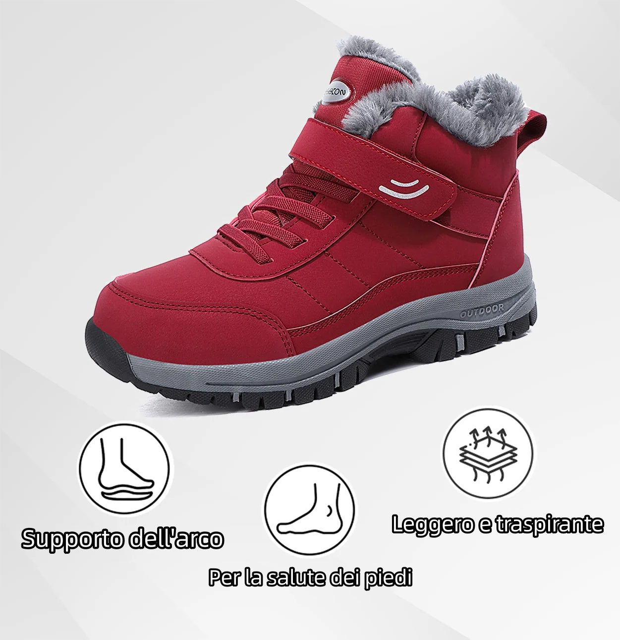 Scarpe invernali in pelle scamosciata ortopedica DEVENP | Scarpe calde e di sicurezza con fodera in lana | Design ergonomico per alleviare il dolore a schiena, piedi e dolori | 🔥Sconto del 50% a tempo limitato, fino a esaurimento scorte
