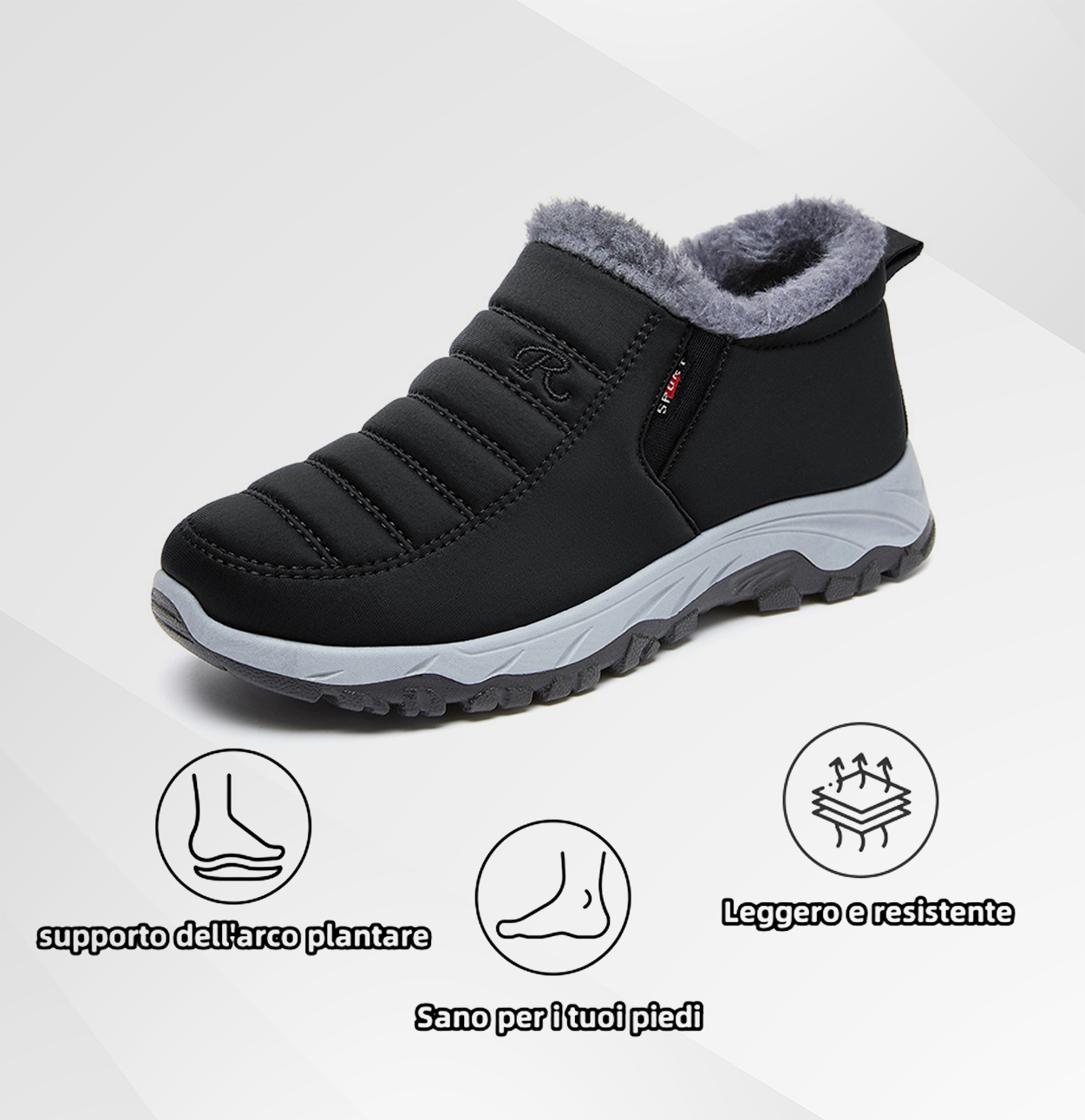 Scarpe ortopediche da donna DEVENP | Scarpe invernali con morbida fodera in lana | Design ergonomico per alleviare il dolore alla schiena, alle articolazioni e ai piedi | Sconto del 50% per un periodo limitato, fino a esaurimento scorte