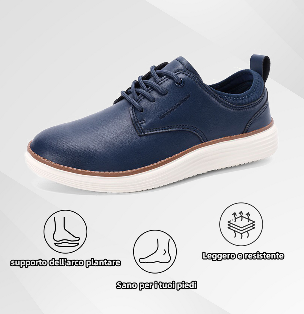 Scarpe ortopediche unisex DEVENP | Scarpe casual in vera pelle impermeabili e antiscivolo | Progettate ergonomicamente per alleviare il dolore alla schiena, alle articolazioni e ai piedi | Sconto del 50% per un periodo limitato, fino a esaurimento scorte