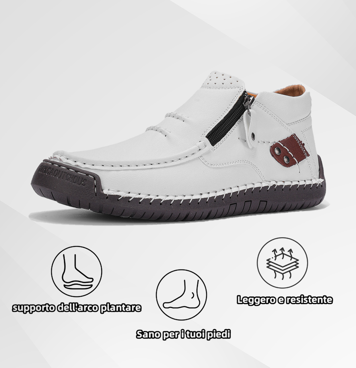 Scarpe ortopediche da uomo DEVENP | Scarpe slip-on in vera pelle cucite a mano | Progettate ergonomicamente per alleviare il dolore alla schiena, alle articolazioni e ai piedi | Sconto del 50% per un periodo limitato, fino a esaurimento scorte