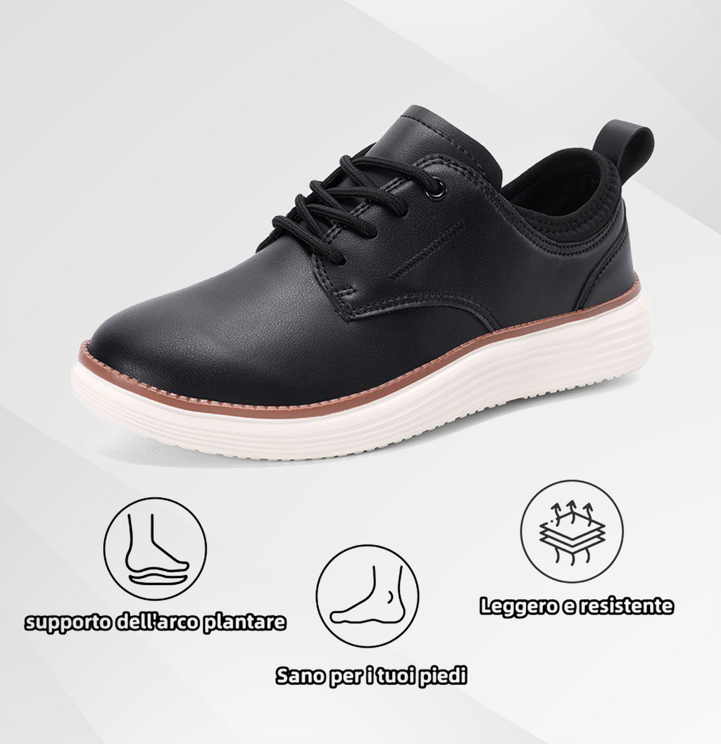 Scarpe ortopediche unisex DEVENP | Scarpe casual in vera pelle impermeabili e antiscivolo | Progettate ergonomicamente per alleviare il dolore alla schiena, alle articolazioni e ai piedi | Sconto del 50% per un periodo limitato, fino a esaurimento scorte