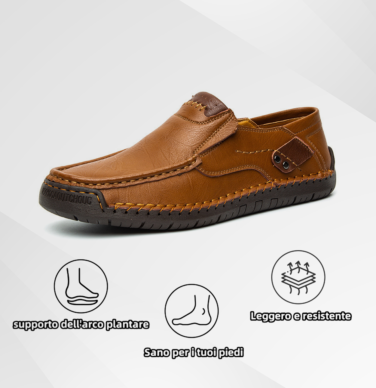 Scarpe ortopediche da uomo DEVENP | Mocassini impermeabili e slip-on | Progettate ergonomicamente per alleviare il dolore alla schiena, alle articolazioni e ai piedi | Sconto del 50% per un periodo limitato, fino a esaurimento scorte