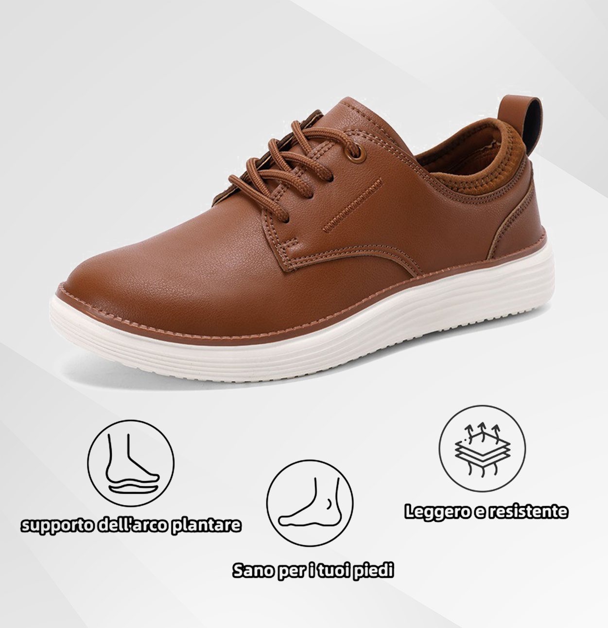 Scarpe ortopediche unisex DEVENP | Scarpe casual in vera pelle impermeabili e antiscivolo | Progettate ergonomicamente per alleviare il dolore alla schiena, alle articolazioni e ai piedi | Sconto del 50% per un periodo limitato, fino a esaurimento scorte