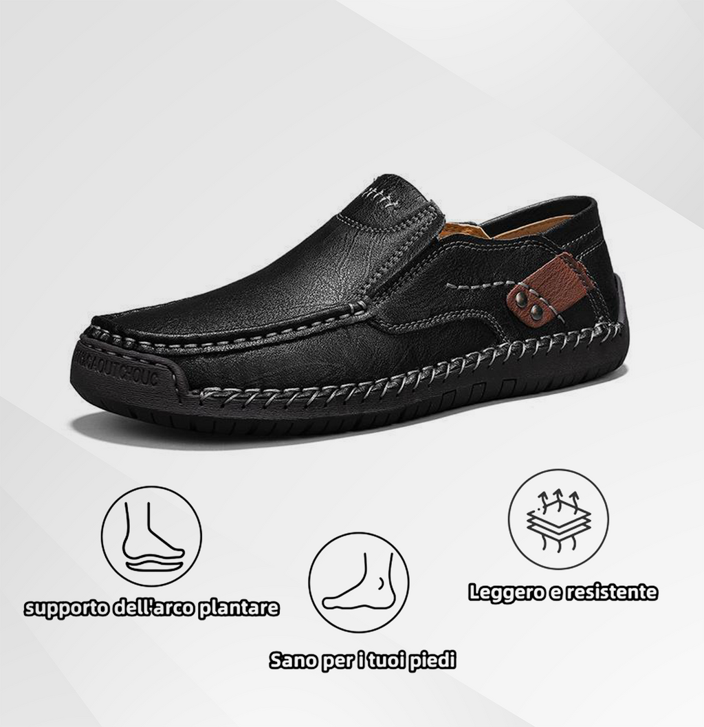 Scarpe ortopediche da uomo DEVENP | Mocassini impermeabili e slip-on | Progettate ergonomicamente per alleviare il dolore alla schiena, alle articolazioni e ai piedi | Sconto del 50% per un periodo limitato, fino a esaurimento scorte