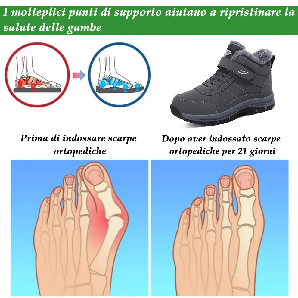Scarpe invernali in pelle scamosciata ortopedica DEVENP | Scarpe calde e di sicurezza con fodera in lana | Design ergonomico per alleviare il dolore a schiena, piedi e dolori | 🔥Sconto del 50% a tempo limitato, fino a esaurimento scorte
