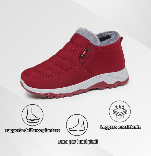 Scarpe ortopediche da donna DEVENP | Scarpe invernali con morbida fodera in lana | Design ergonomico per alleviare il dolore alla schiena, alle articolazioni e ai piedi | Sconto del 50% per un periodo limitato, fino a esaurimento scorte