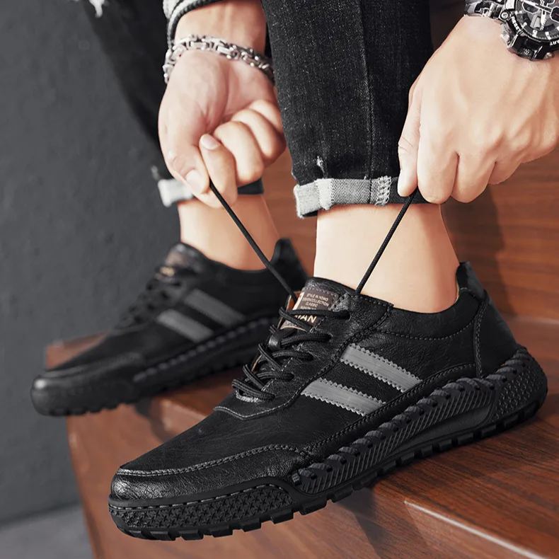 Scarpe ortopediche DEVENP | Scarpe in vera pelle di alta qualità, impermeabili e antiscivolo | Design ergonomico per alleviare il disagio alla schiena, alle articolazioni e ai piedi | Sconto del 50% a tempo limitato, fino a esaurimento scorte