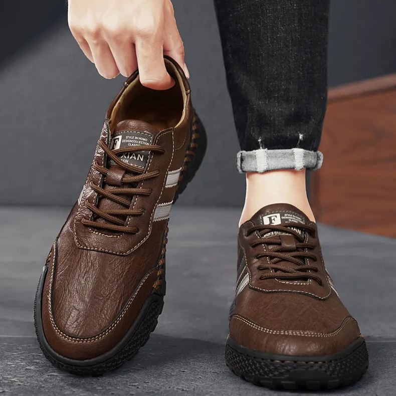 Scarpe ortopediche DEVENP | Scarpe in vera pelle di alta qualità, impermeabili e antiscivolo | Design ergonomico per alleviare il disagio alla schiena, alle articolazioni e ai piedi | Sconto del 50% a tempo limitato, fino a esaurimento scorte