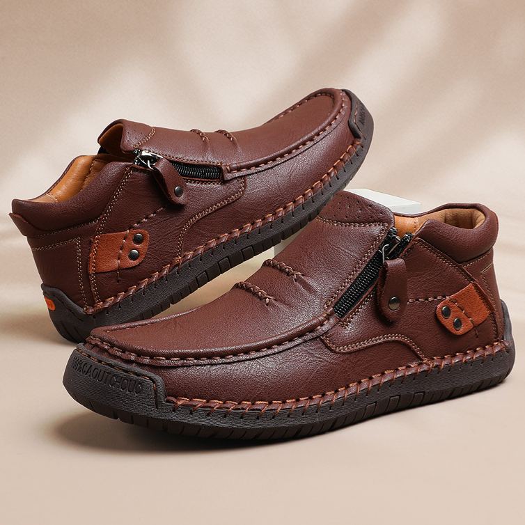Scarpe ortopediche da uomo DEVENP | Scarpe slip-on in vera pelle cucite a mano | Progettate ergonomicamente per alleviare il dolore alla schiena, alle articolazioni e ai piedi | Sconto del 50% per un periodo limitato, fino a esaurimento scorte