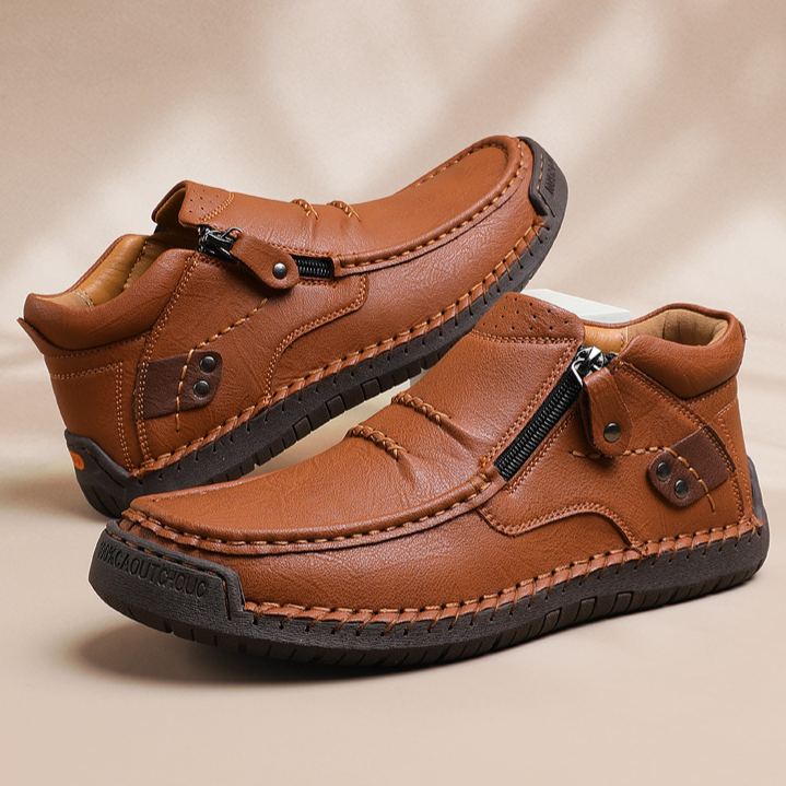 Scarpe ortopediche da uomo DEVENP | Scarpe slip-on in vera pelle cucite a mano | Progettate ergonomicamente per alleviare il dolore alla schiena, alle articolazioni e ai piedi | Sconto del 50% per un periodo limitato, fino a esaurimento scorte