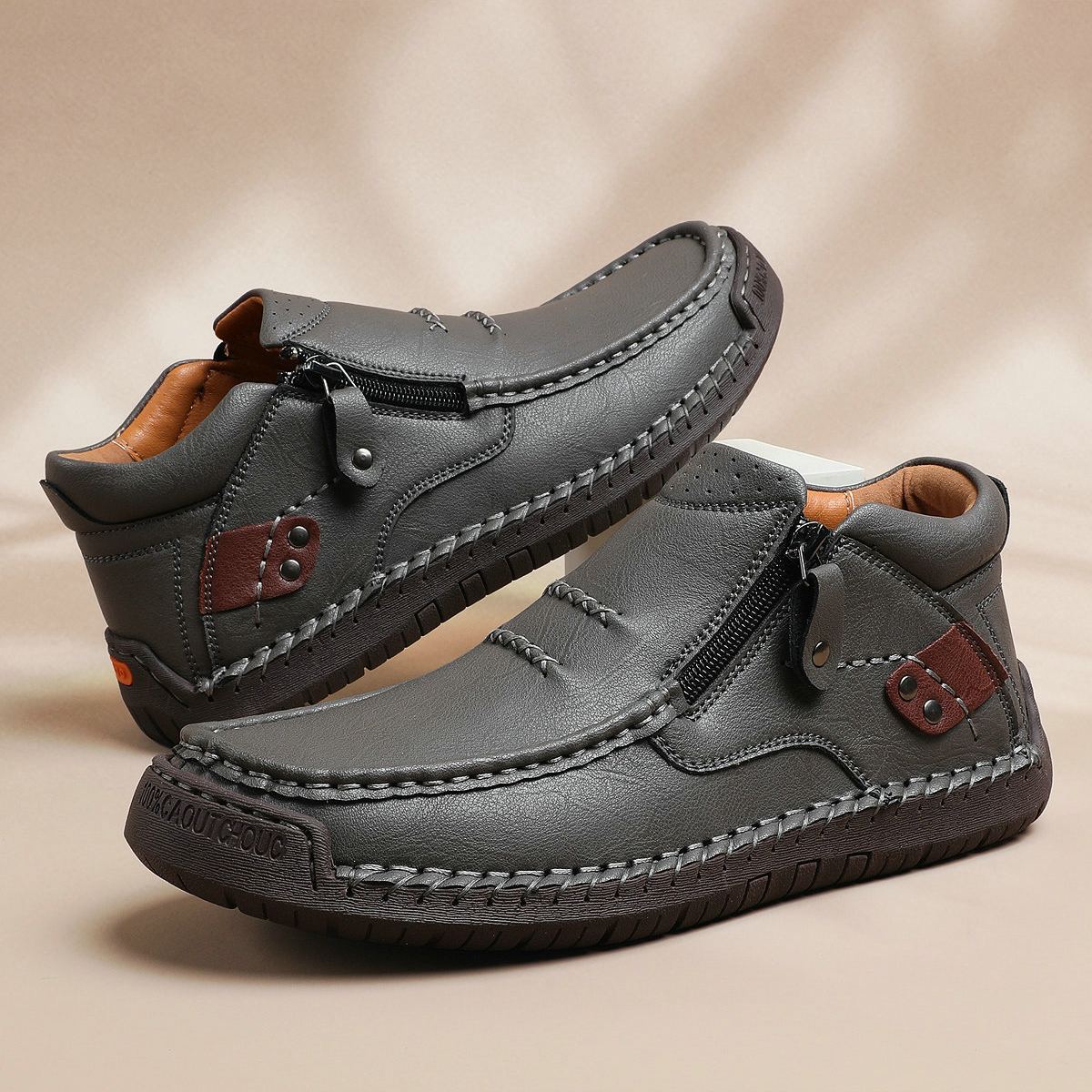 Scarpe ortopediche da uomo DEVENP | Scarpe slip-on in vera pelle cucite a mano | Progettate ergonomicamente per alleviare il dolore alla schiena, alle articolazioni e ai piedi | Sconto del 50% per un periodo limitato, fino a esaurimento scorte