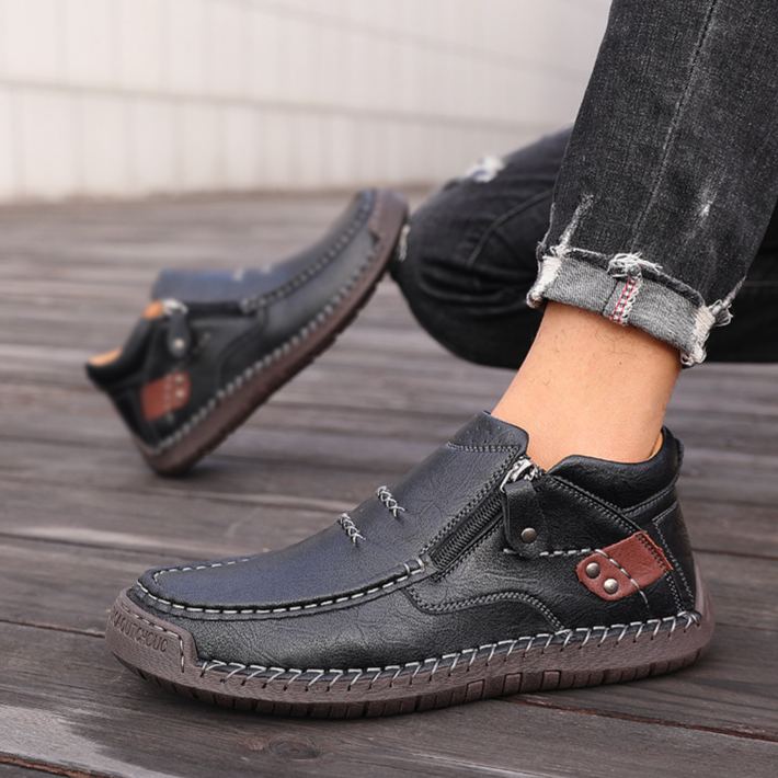 Scarpe ortopediche da uomo DEVENP | Scarpe slip-on in vera pelle cucite a mano | Progettate ergonomicamente per alleviare il dolore alla schiena, alle articolazioni e ai piedi | Sconto del 50% per un periodo limitato, fino a esaurimento scorte