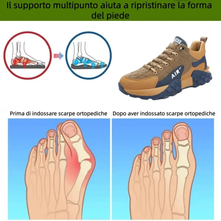 Scarpe ortopediche unisex DEVENP | Pelle scamosciata morbida e confortevole | Design ergonomico per alleviare il dolore alla schiena, alle articolazioni e ai piedi | Sconto del 50% per un periodo limitato, fino a esaurimento scorte