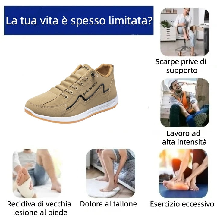[🔥Oggi a metà prezzo - non lasciartelo sfuggire] Scarpe ortopediche dal design ergonomico - design con supporto dell'arco plantare 👞Puoi facilmente sbarazzarti del dolore ai piedi