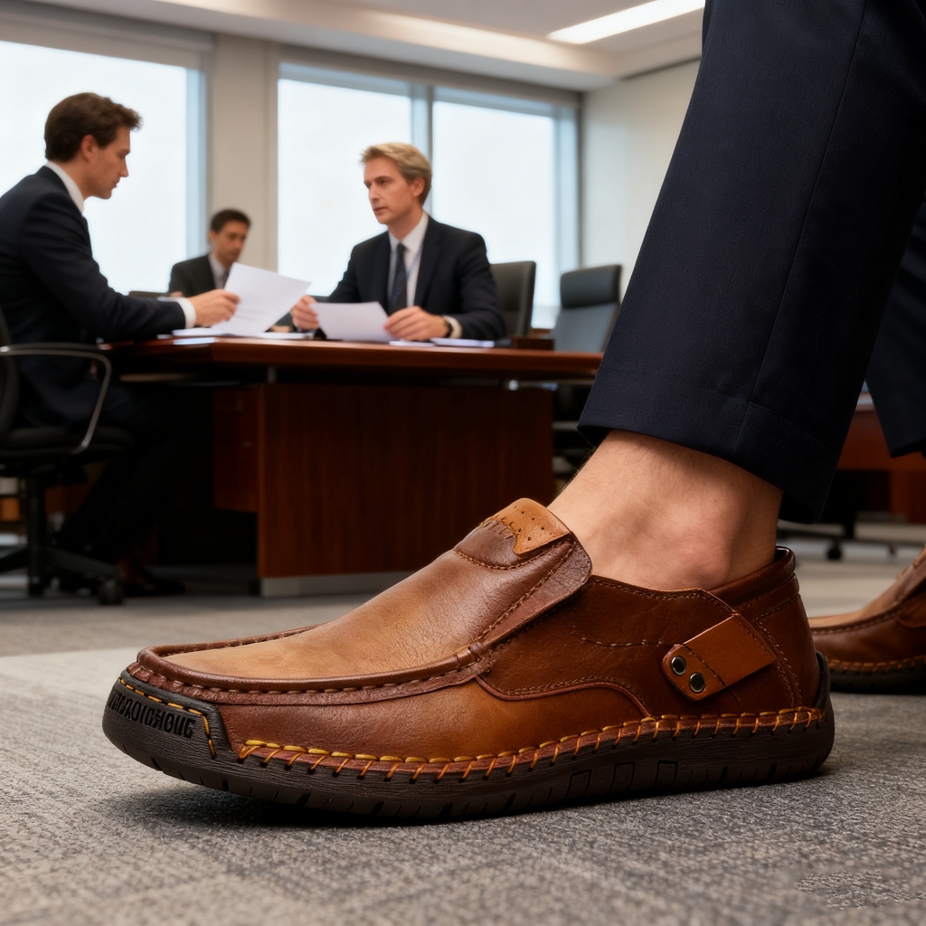 Scarpe ortopediche da uomo DEVENP | Mocassini impermeabili e slip-on | Progettate ergonomicamente per alleviare il dolore alla schiena, alle articolazioni e ai piedi | Sconto del 50% per un periodo limitato, fino a esaurimento scorte