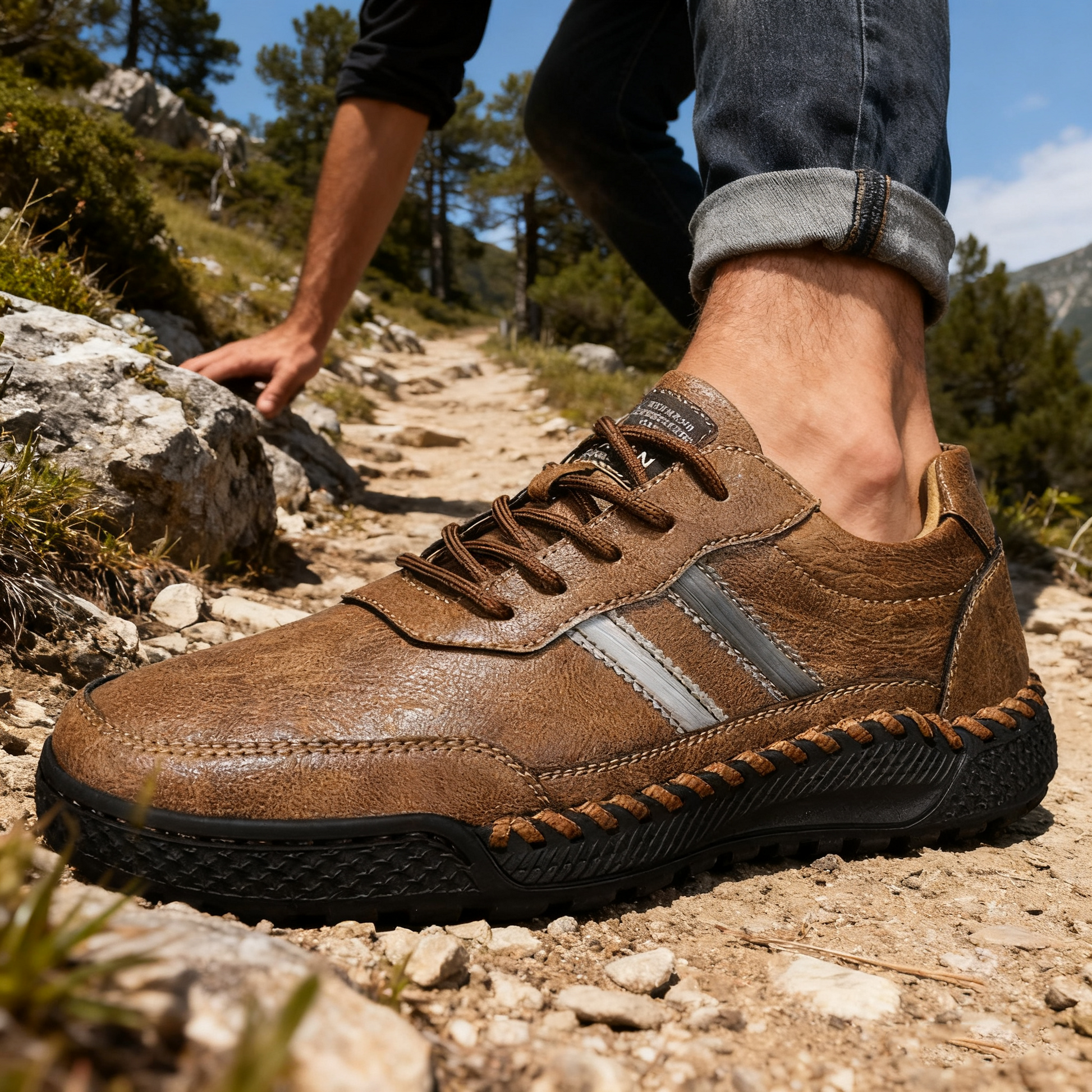 Scarpe ortopediche DEVENP | Scarpe in vera pelle di alta qualità, impermeabili e antiscivolo | Design ergonomico per alleviare il disagio alla schiena, alle articolazioni e ai piedi | Sconto del 50% a tempo limitato, fino a esaurimento scorte